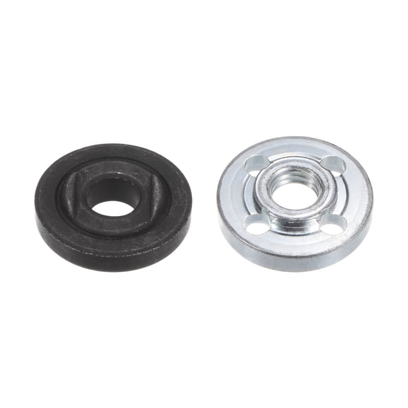 Uxcell Angle Flange Lock Nut Set M10 x 30mm Inner Outer Splints Motor Shaft Coupler Saw Bit Flange Nut