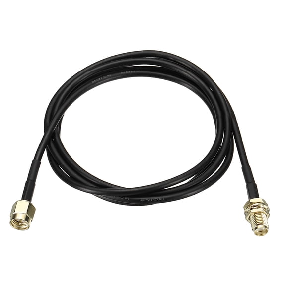 Uxcell Antenna Extension Cable, 3.3FT RP-SMA Female to RP-SMA Male RG174 Coaxial Cable Bulkhead Mount Connectors for Wireless LAN Routers Bridge Cellular Antenna Extension