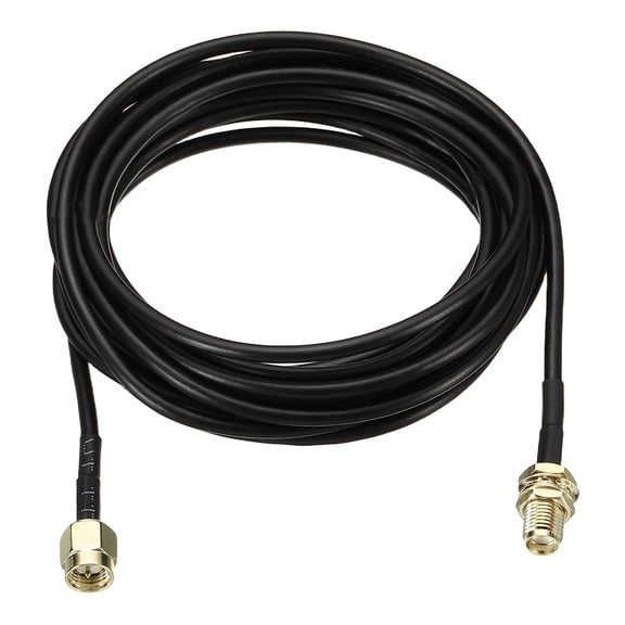 Uxcell Antenna Extension Cable, 9.8FT RP-SMA Male to RP-SMA Female RG174 Coaxial Cable Bulkhead Mount Connector for Wireless LAN Router Bridge Cellular Antenna Extension