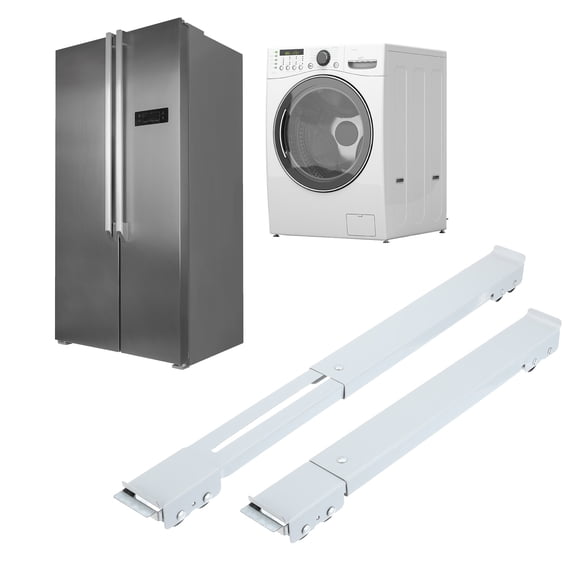 Uxcell Appliance Rollers, 2 Pack Extendable Appliance Sliders with 24 Wheels, White