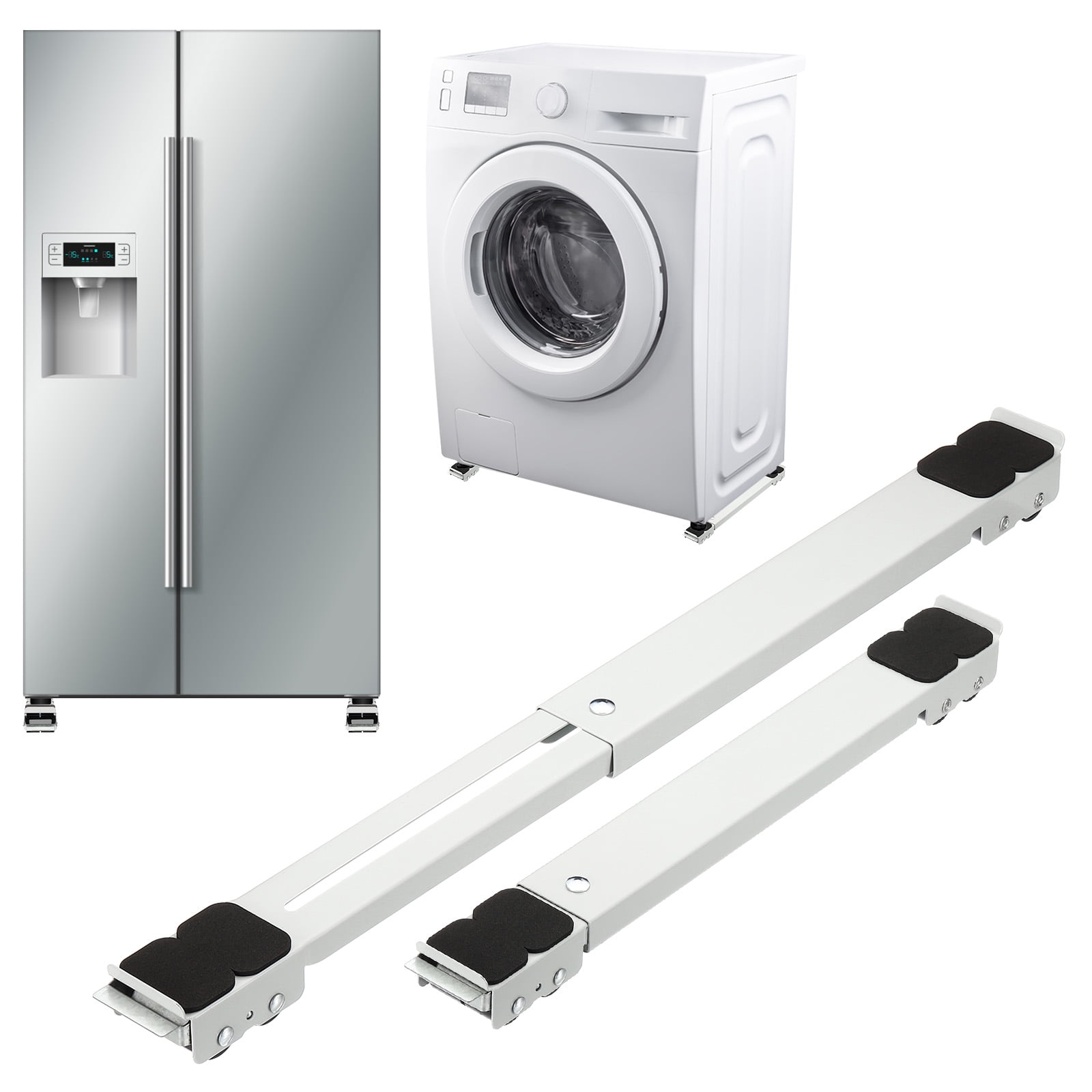 Uxcell Appliance Rollers Extendable Appliance Sliders with Wheels White
