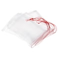 thumbnail image 1 of Uxcell Aquarium Filter Media Bags 15x10cm 8 Pack  Fish Tank Mesh Bags with Drawstrings White, 1 of 6