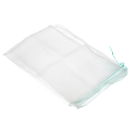 Uxcell Aquarium Filter Media Bags 55x35cm 10 Pack Fish Tank Mesh Bags with Drawstrings White