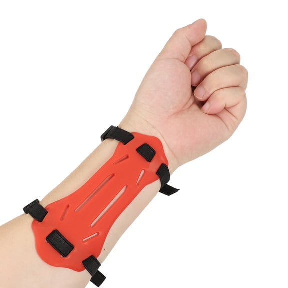 Uxcell Archery Arm Guard, Adjustable Bow Armguard for Women and Men Rubber Archery Soft and Comfortable Red-Fitting for (Hunting/Shooting Practice/Contest)