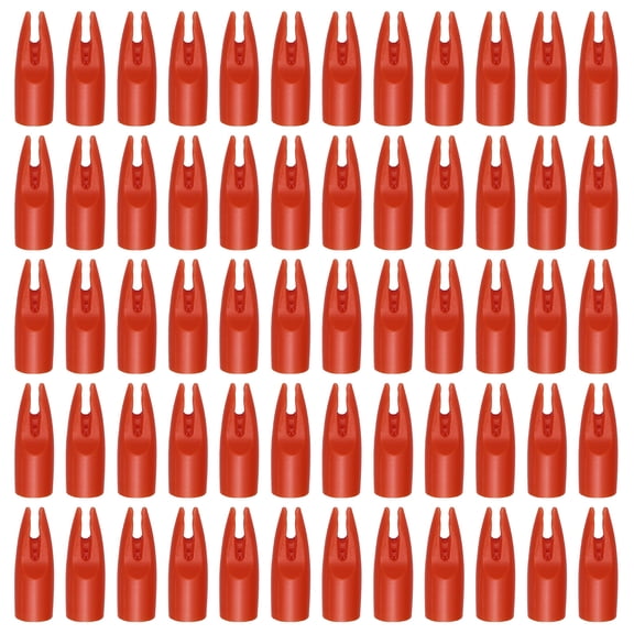 Uxcell Archery Arrow Nocks, 7MM/0.28" ID Plastic Nocks Glue on Replacement Arrow Tail-Fitting For(DIY Hunting/Compound/Recurve Bow/Compound Bow) & 60 Pcs & Plastic & Orange