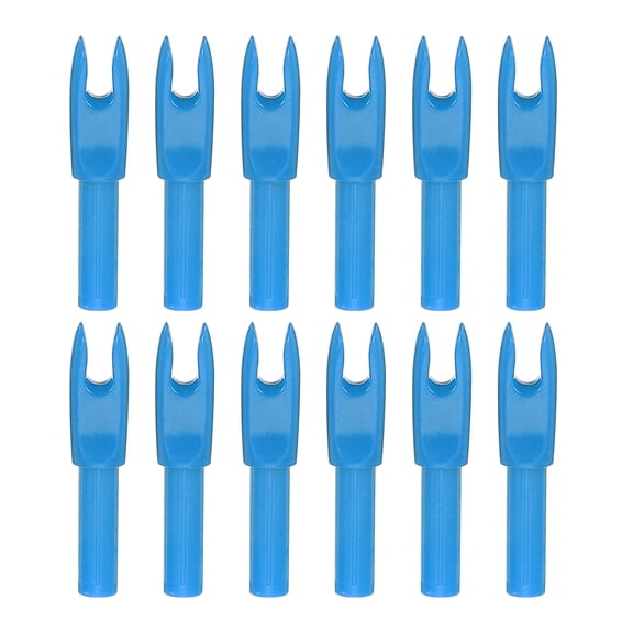 Uxcell Archery Arrows Nocks, Plastic Insert Arrow Nock Replacement Arrow Tails for Hunting Shooting Compound Recurve Bow Blue