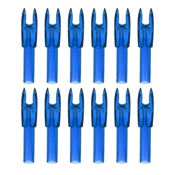 Uxcell Archery Arrows Nocks, Plastic Insert Arrow Nock Replacement Arrow Tails for Hunting Shooting Compound Recurve Bow Clear Blue