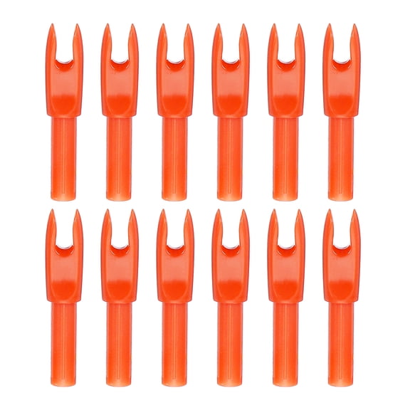Uxcell Archery Arrows Nocks, Plastic Insert Arrow Nock Replacement Arrow Tails for Hunting Shooting Compound Recurve Bow Orange