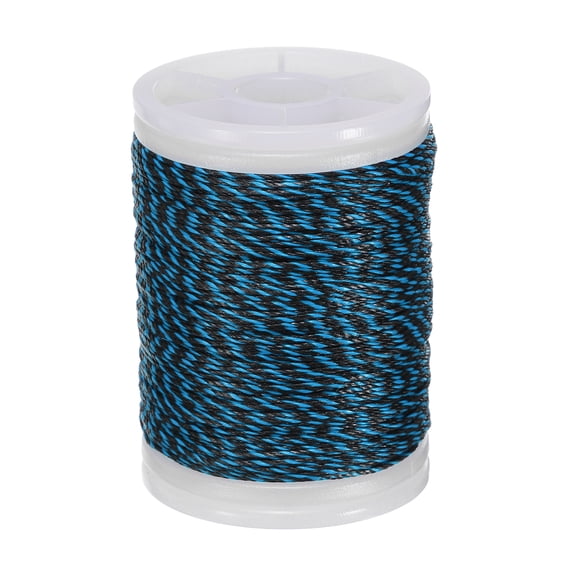 Uxcell Archery Bow String Serving Thread, 0.02" Dia Durable Bowstring Thread Accessories 131 Yard/120M & 400D PE & Blue/Black-Fitting For(Tying Peep Sight Nock/Compound/Recurve Bow)
