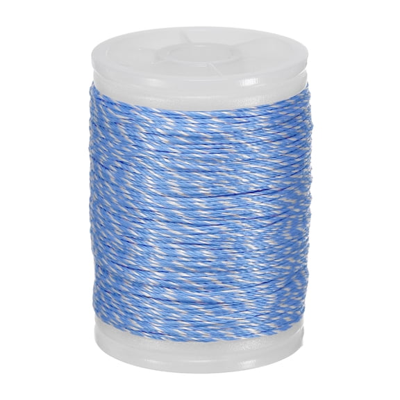Uxcell Archery Bow String Serving Thread, 0.02" Dia Durable Bowstring Thread Accessories 131 Yard/120M & 400D PE & Blue/White-Fitting For(Tying Peep Sight Nock/Compound/Recurve Bow)