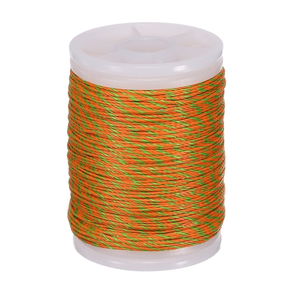 Uxcell Archery Bow String Serving Thread, 0.02" Dia Durable Bowstring Thread Accessories 131 Yard/120M & 400D PE & Orange/Green-Fitting For(Tying Peep Sight Nock/Compound/Recurve Bow)