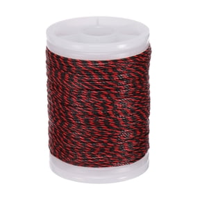 Uxcell Archery Bow String Serving Thread, 0.02" Dia Durable Bowstring Thread Accessories 131 Yard/120M & 400D PE & Red/Black-Fitting For(Tying Peep Sight Nock/Compound/Recurve Bow)