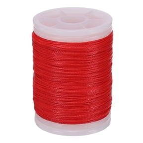 Uxcell Archery Bow String Serving Thread, 0.02" Dia Durable Bowstring Thread Accessories 131 Yard/120M & 400D PE & Red-Fitting For(Tying Peep Sight Nock/Compound/Recurve Bow)