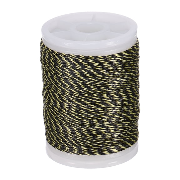 Uxcell Archery Bow String Serving Thread, 0.02" Dia Durable Bowstring Thread Accessories 131 Yard/120M & 400D PE & Yellow/Black-Fitting For(Tying Peep Sight Nock/Compound/Recurve Bow)