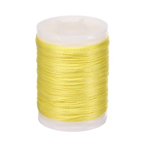 Uxcell Archery Bow String Serving Thread, 0.02" Dia Durable Bowstring Thread Accessories 131 Yard/120M & 400D PE & Yellow-Fitting For(Tying Peep Sight Nock/Compound/Recurve Bow)