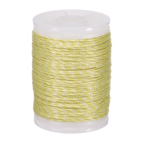 Uxcell Archery Bow String Serving Thread, 0.02" Dia Durable Bowstring Thread Accessories 131 Yard/120M & 400D PE & Yellow/White-Fitting For(Tying Peep Sight Nock/Compound/Recurve Bow)