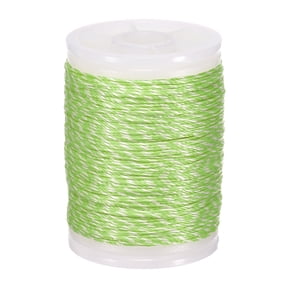 Uxcell Archery Bow String Serving Thread, 0.02" Dia Durable Bowstring Thread Accessory 131 Yard/120M & 400D PE & Grass Green/White-Fitting For(Tying Peep Sight Nock/Compound/Recurve Bow)