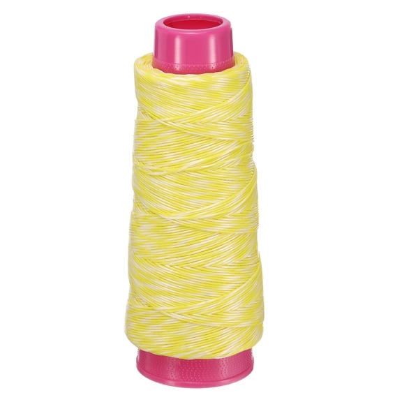 Uxcell Archery Bow String Serving Thread, 0.03" Dia Durable Bowstring Thread Accessories 131 Yard/120M & 1600D PE & Yellow/White-Fitting For(Tying Peep Sight Nock/Compound/Recurve Bow)