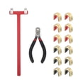 thumbnail image 1 of Uxcell Archery Bows Square for Recurve Compound Bowstring Red/Black, 1 of 7