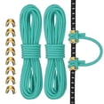 thumbnail image 1 of Uxcell Archery D Loop Rope, Bow String D Loop Rope with Brass Nock Points 10 ft & 2 Pcs & Cyan -Fitting for (Compound Bow Strings), 1 of 7