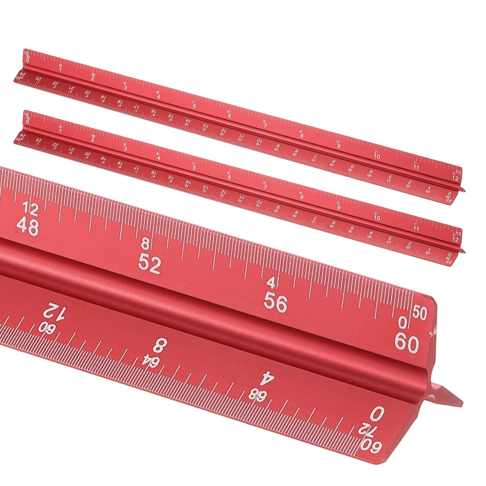 Uxcell Architectural Scale Ruler 7 Inch Metric Aluminum Alloy Triangular Drafting Ruler, Blue