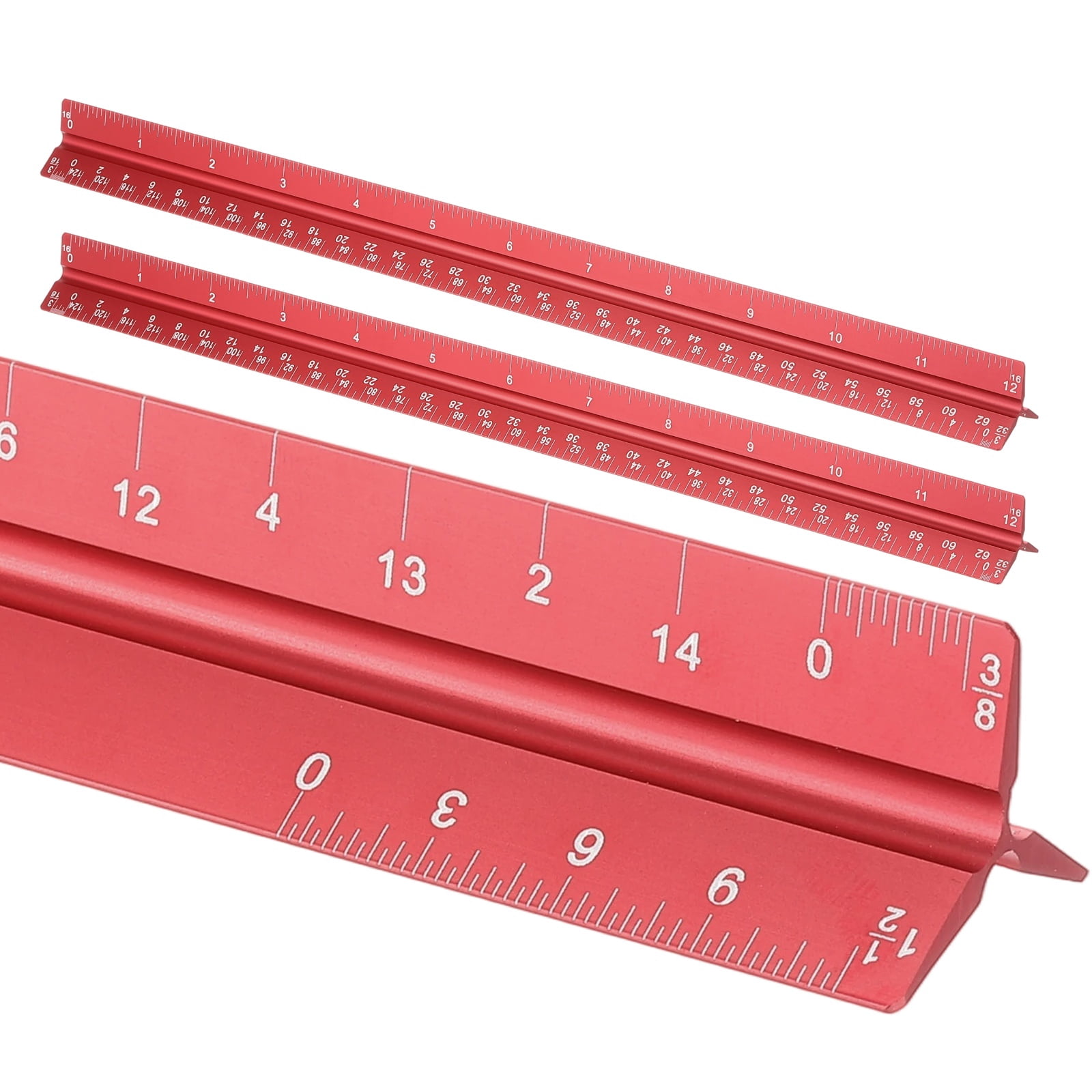 Uxcell Architectural Scale Ruler 7 Inch Metric Aluminum Alloy Triangular Drafting Ruler, Blue