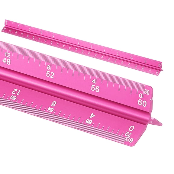 Uxcell Architectural Scale Ruler 7 Inch Metric Aluminum Alloy Triangular Drafting Ruler, Blue
