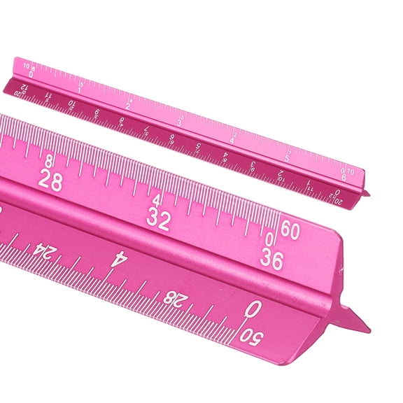 Uxcell Architectural Scale Ruler 7 Inch Metric Aluminum Alloy Triangular Drafting Ruler, Blue