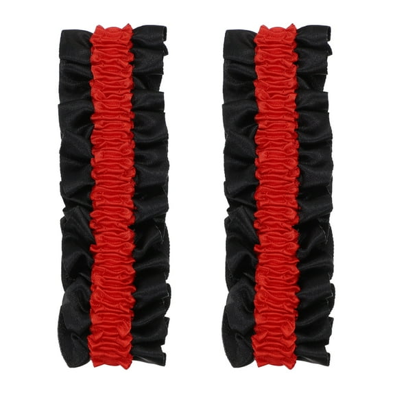 Uxcell Armband Garter, Anti-Slip Sleeve Garter Men Shirt Sleeve Holder Elastic Belt Red on Black