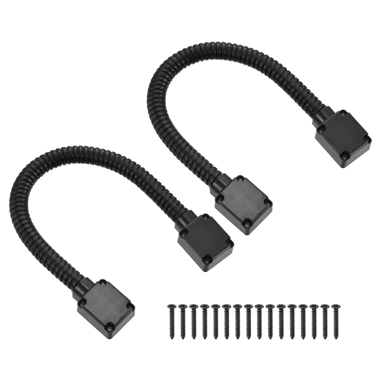 Uxcell Armored Door Loop Wire Protection (16"L 9/16"ID, Black)(2Pcs ...