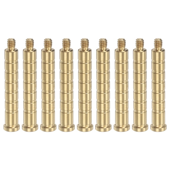 Uxcell Arrow Insert, 100 Grain Archery Brass Screw Insert Arrow Weight with Copper Base Archery Hunting Accessory for 6.2mm/0.244" Carbon Arrow Field Points Shaft, 9 Pack & Brass