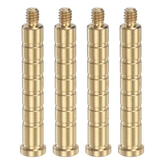 Uxcell Arrow Insert, 100 Grain Archery Brass Screw Insert Arrow Weight with Copper Base Archery Hunting Accessory for 6.2mm/0.244" Carbon Arrow Field Points Shaft, 4 Pack & Brass