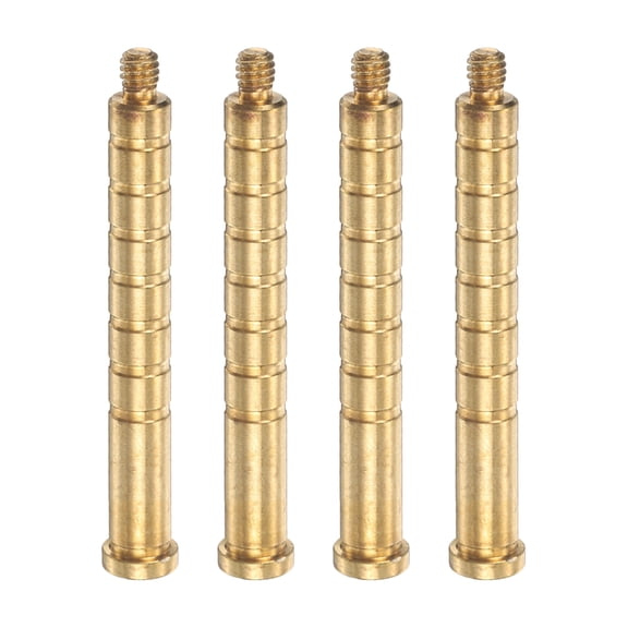 Uxcell Arrow Insert, 150 Grain Archery Brass Screw Insert Arrow Weight with Copper Base Archery Hunting Accessory for 6.2mm/0.244" Carbon Arrow Field Points Shaft, 4 Pack & Brass