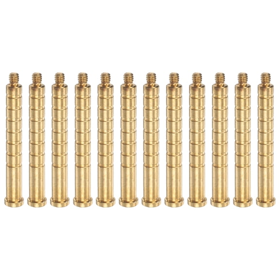 Uxcell Arrow Insert, 150 Grain Archery Brass Screw Insert Arrow Weight with Copper Base Archery Hunting Accessory for 6.2mm/0.244" Carbon Arrow Field Points Shaft, 12 Pack & Brass