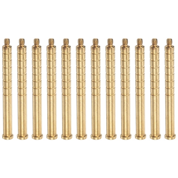 Uxcell Arrow Insert, 200 Grain Archery Brass Screw Insert Arrow Weight with Copper Base Archery Hunting Accessory for 6.2mm/0.244" Carbon Arrow Field Points Shaft, 12 Pack & Brass
