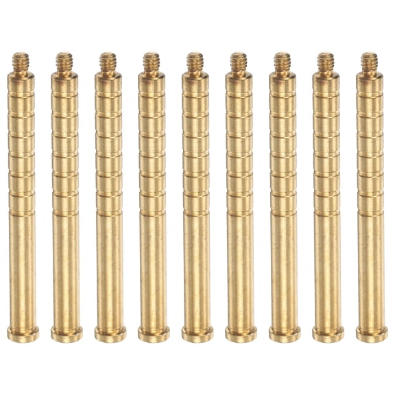 Uxcell Arrow Insert, 200 Grain Archery Brass Screw Insert Arrow Weight with Copper Base Archery Hunting Accessory for 6.2mm/0.244" Carbon Arrow Field Points Shaft, 9 Pack & Brass