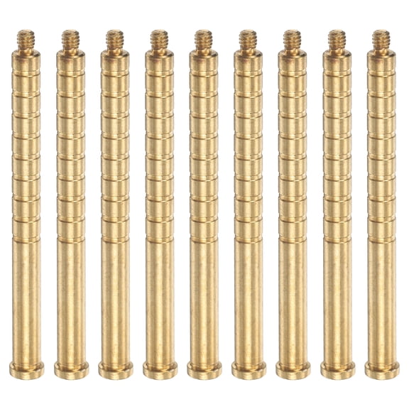 Uxcell Arrow Insert, 250 Grain Archery Brass Screw Insert Arrow Weight with Copper Base Archery Hunting Accessory for 6.2mm/0.244" Carbon Arrow Field Points Shaft, 9 Pack & Brass