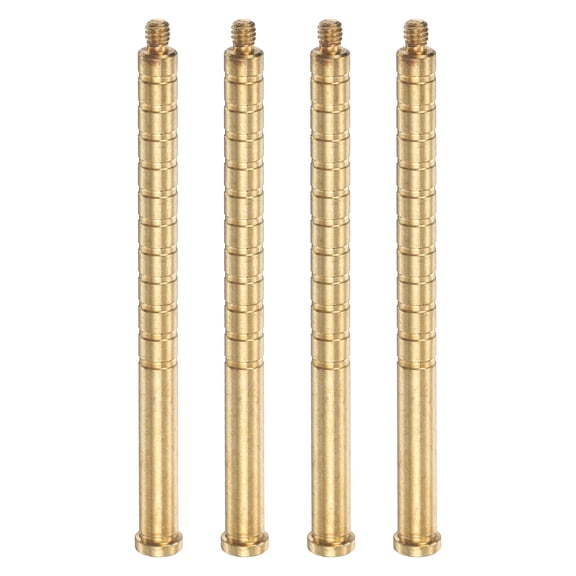 Uxcell Arrow Insert, 300 Grain Archery Brass Screw Insert Arrow Weight with Copper Base Archery Hunting Accessory for 6.2mm/0.244" Carbon Arrow Field Points Shaft, 4 Pack & Brass