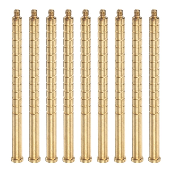 Uxcell Arrow Insert, 350 Grain Archery Brass Screw Insert Arrow Weight with Copper Base Archery Hunting Accessory for 6.2mm/0.244" Carbon Arrow Field Points Shaft, 9 Pack & Brass