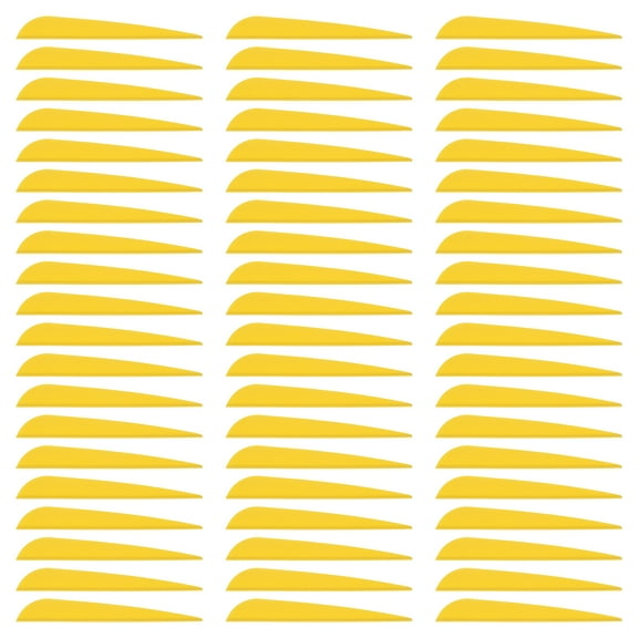 Uxcell Arrow Vanes Arrow Fletching 4" Water Drop Shape TPU for Hunting DIY Shooting(Yellow, Pack of 100)