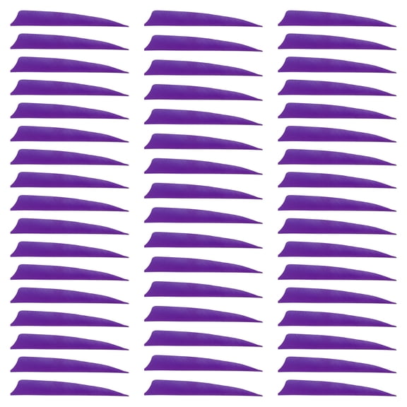 Uxcell Arrow Vanes Arrow Fletching 5" Shield Shape Turkey Feathers for Hunting DIY Shooting(Purple, Pack of 50)