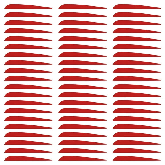 Uxcell Arrow Vanes Arrow Fletching 5" Water Drop Shape TPU for Hunting DIY Shooting(Red, Pack of 100)