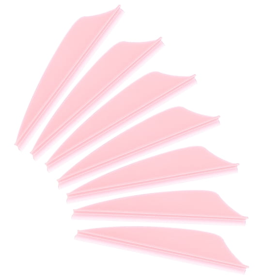 Uxcell Arrows Vanes, 100 Pack 1.65 Inch Arrow Fletching Archery Arrow Feather Shield Fletch for DIY Target Shooting, Yellow 1.65 in  Pink
