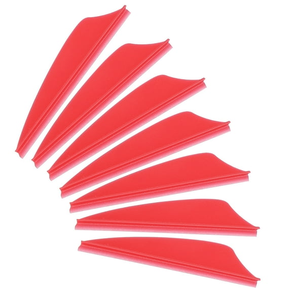 Uxcell Arrows Vanes, 100 Pack 1.65 Inch Arrow Fletching Archery Arrow Feather Shield Fletch for DIY Target Shooting, Yellow 1.65 in Red