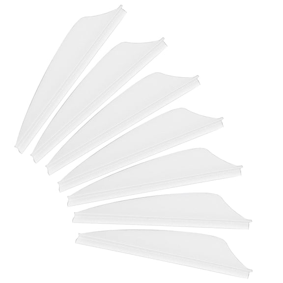 Uxcell Arrows Vanes, 100 Pack 1.65 Inch Arrow Fletching Archery Arrow Feather Shield Fletch for DIY Target Shooting, Yellow 1.65 in White
