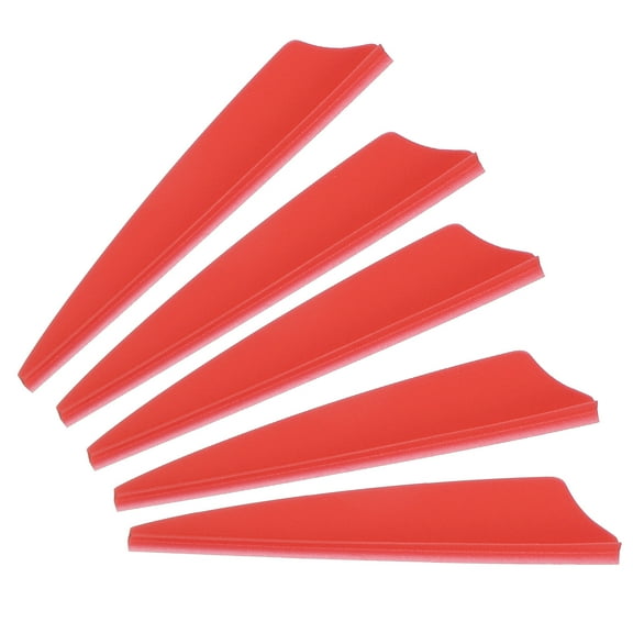Uxcell Arrows Vanes, 100 Pack 1.65 Inch Arrow Fletching Archery Arrow Feather Shield Fletch for DIY Target Shooting, Yellow 2.5 in  Red
