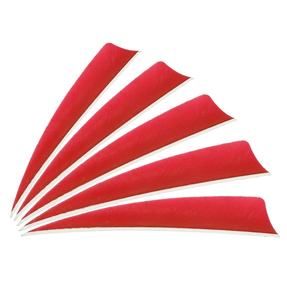 Uxcell Arrows Vanes 30 Pack 4 Inch Arrow Turkey Feather Right Wing Red for DIY Target Shooting