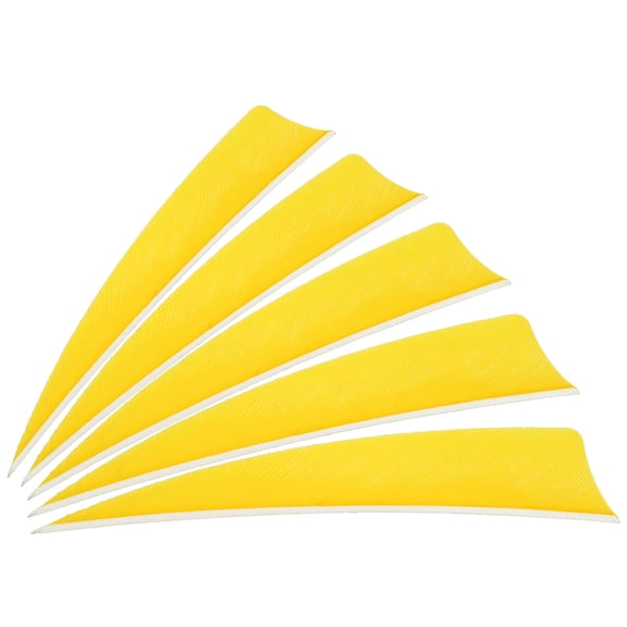 Uxcell Arrows Vanes 30 Pack 4 Inch Arrow Turkey Feather Right Wing Yellow for DIY Target Shooting