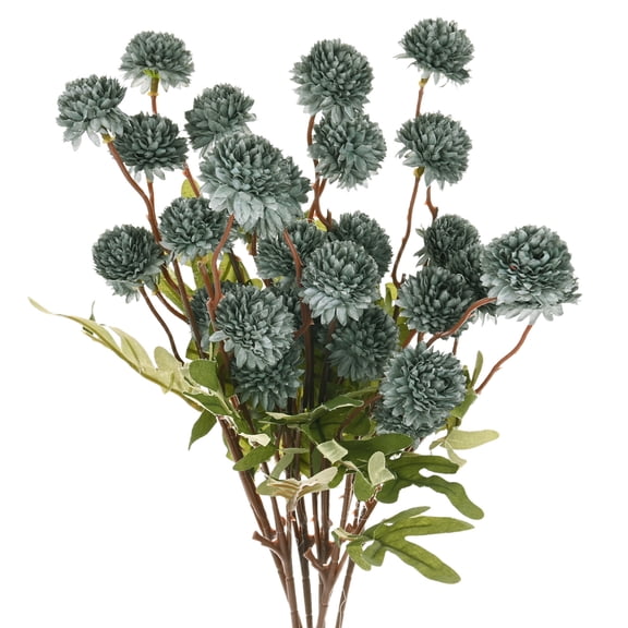 Uxcell Artificial Chrysanthemum Ball Flowers, 20" Faux Hydrangea Silk Bouquets for Home/Wedding Dark Blue 30 Pack