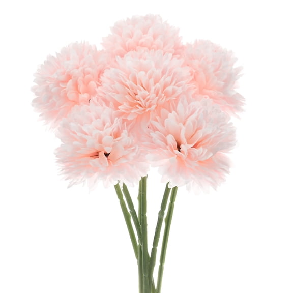 Uxcell Artificial Chrysanthemum Ball Flowers, Faux Hydrangea Silk Bouquets for Home/Wedding Champagne Pink